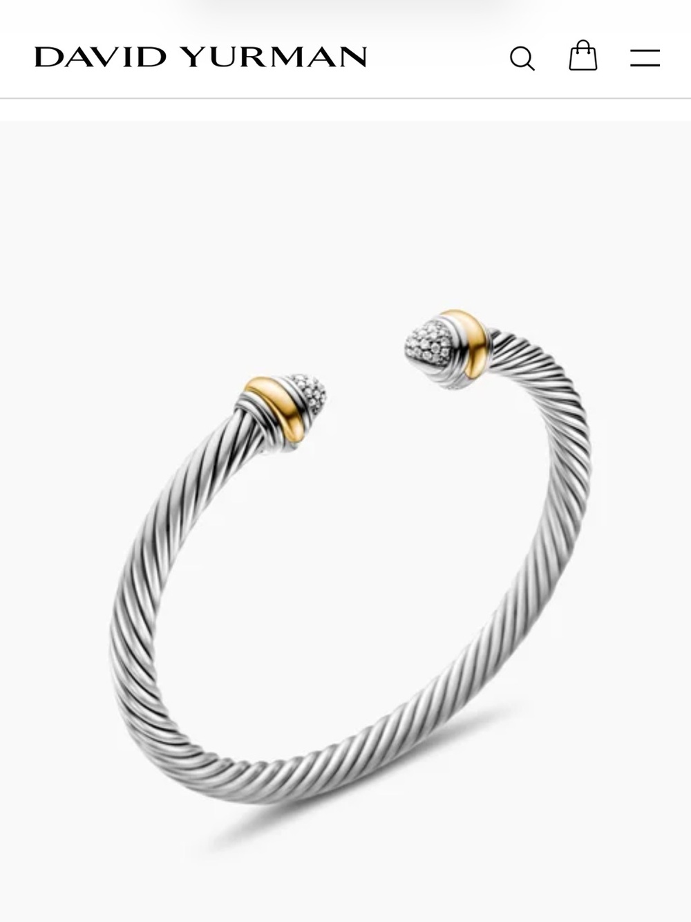 David Yurman - classic cable bracelet EUC!